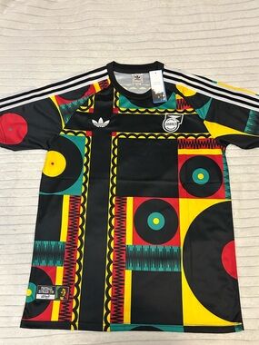 adidas Black Multicolor Graphic Soccer Jersey